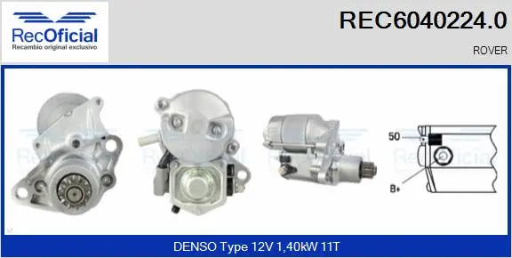 Démarreur RECOFICIAL REC6040224.0