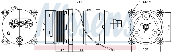 Compresseur, climatisation AVA QUALITY COOLING MNK164