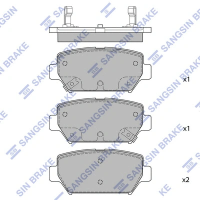 Kit de plaquettes de frein, frein à disque Hi-Q SP4394