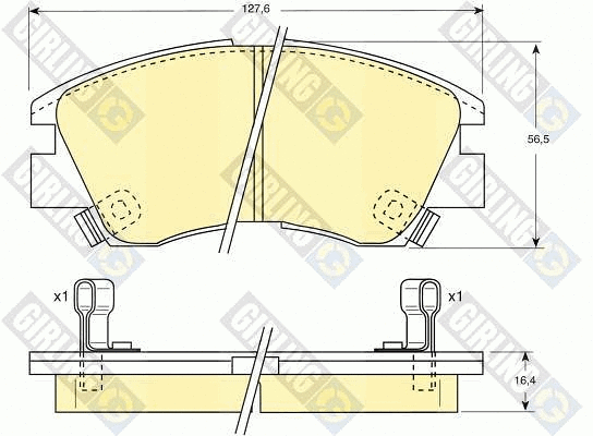 Kit de plaquettes de frein, frein à disque GIRLING 6107299