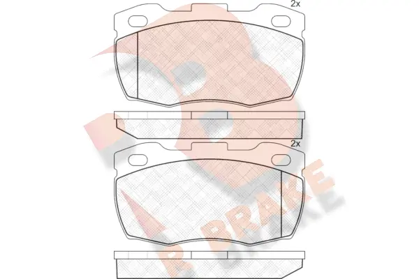 Kit de plaquettes de frein, frein à disque R BRAKE RB1089-071
