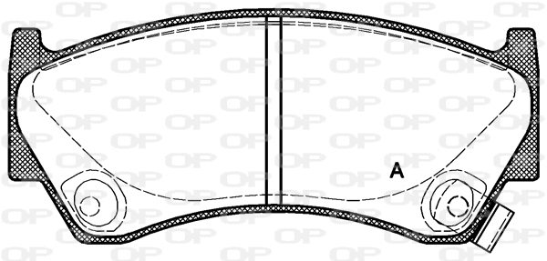 Kit de plaquettes de frein, frein à disque OPEN PARTS BPA0592.02