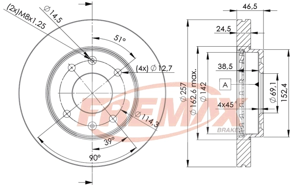 Disque de frein FREMAX BD-2902