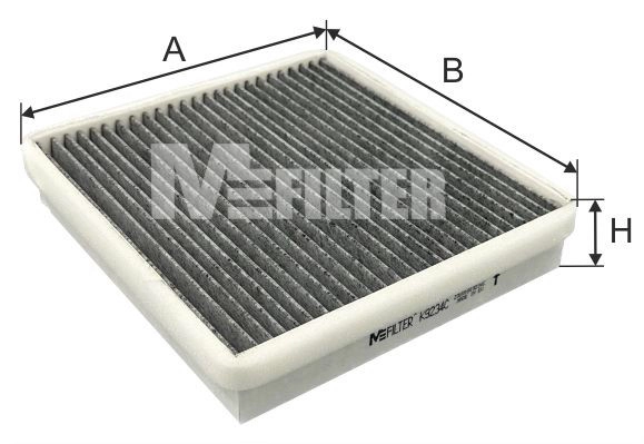 Filtre, air de l'habitacle MFILTER K 9234C