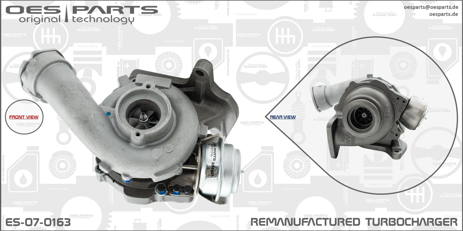 Turbocompresseur, suralimentation OES PARTS ES-07-0163