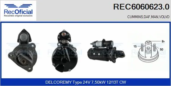 Démarreur RECOFICIAL REC6060623.0