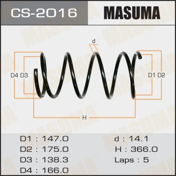 Ressort de suspension MASUMA CS-2016