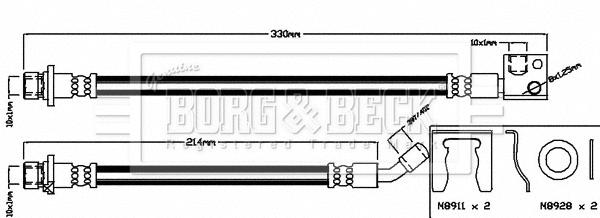 Flexible de frein BORG & BECK BBH8035