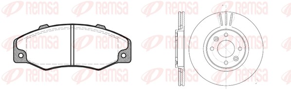 Kit de freins, frein à disques REMSA 8220.01