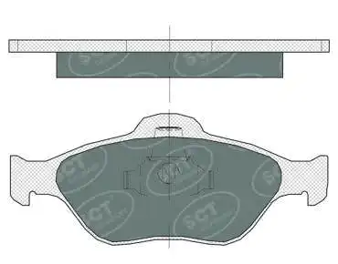 Kit de plaquettes de frein, frein à disque SCT - MANNOL SP 363 PR