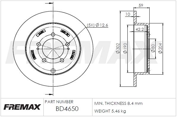 Disque de frein FREMAX BD-4650