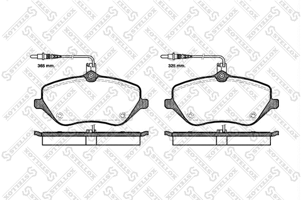 Kit de plaquettes de frein, frein à disque STELLOX 1112 004-SX