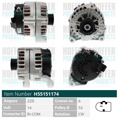 Alternateur HOFFER H55151174