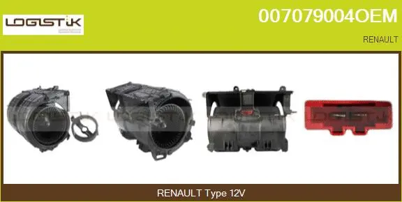 Pulseur d'air habitacle LGK 007079004OEM