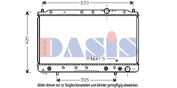 Radiateur, refroidissement du moteur AKS DASIS 140950N