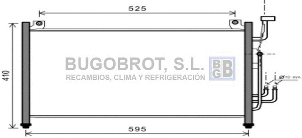 Condenseur, climatisation BUGOBROT 62-MZ5236