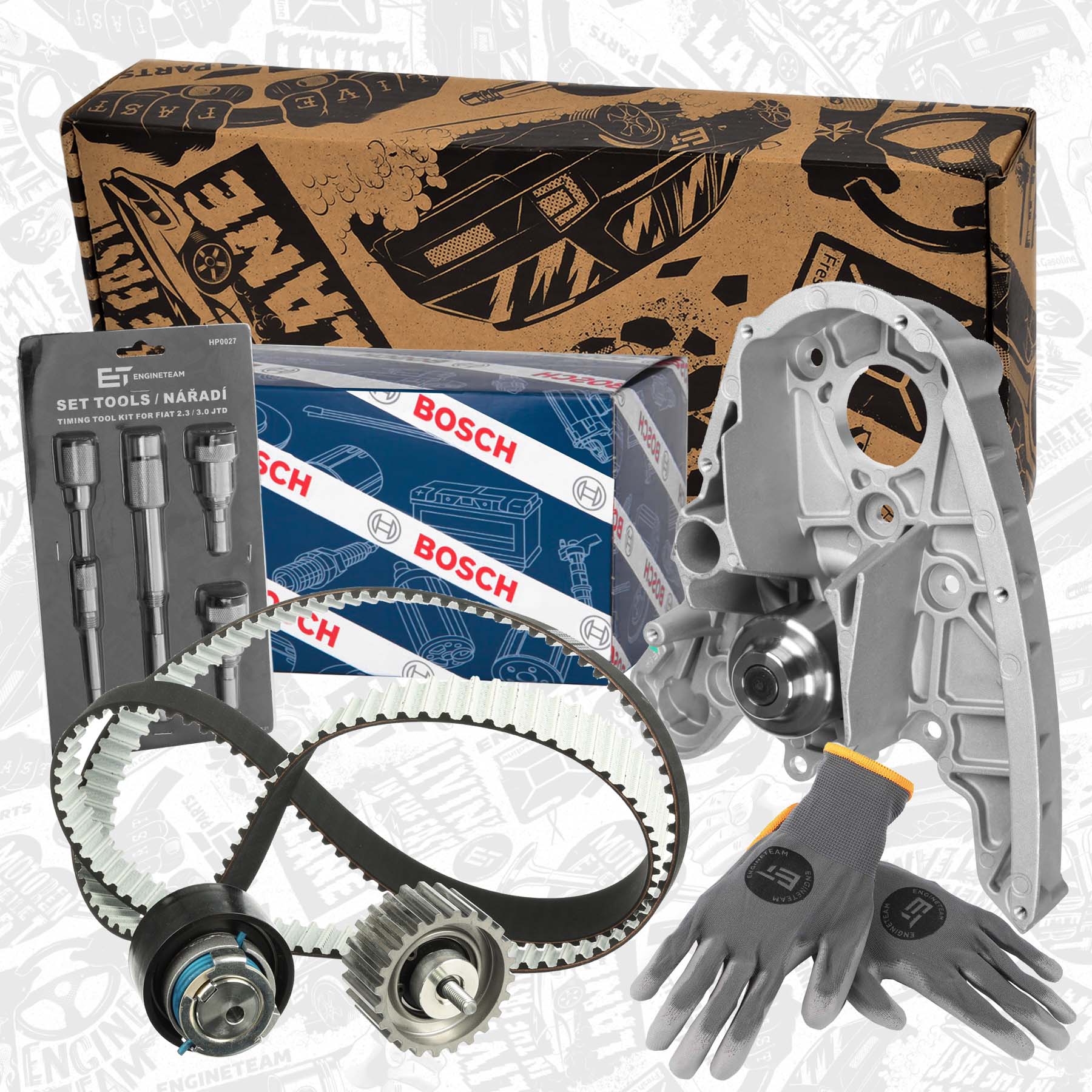 Pompe à eau + kit de courroie crantée ET ENGINETEAM RM0025VR1