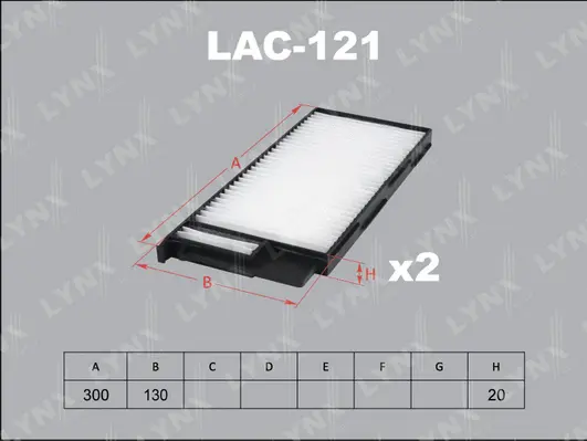 Filtre, air de l'habitacle LYNXAUTO LAC-121