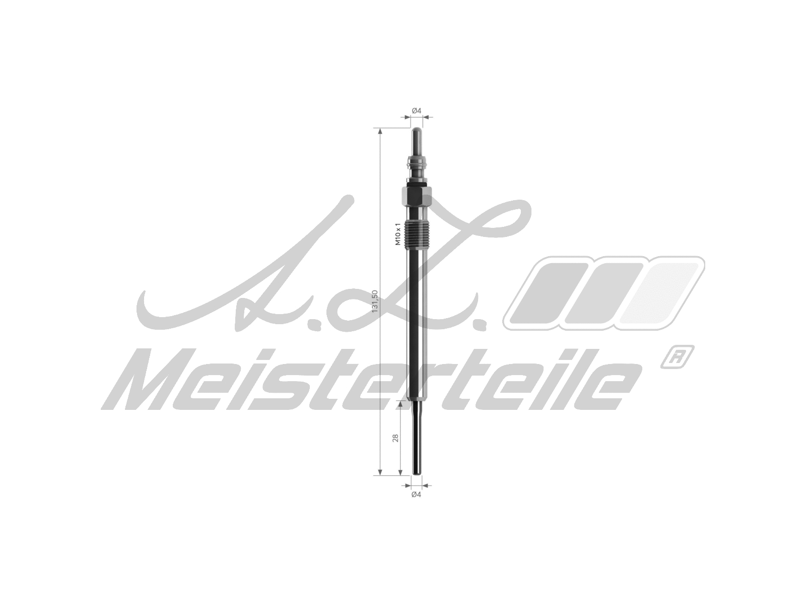 Bougie de préchauffage A.Z. Meisterteile AZMT-49-040-1043