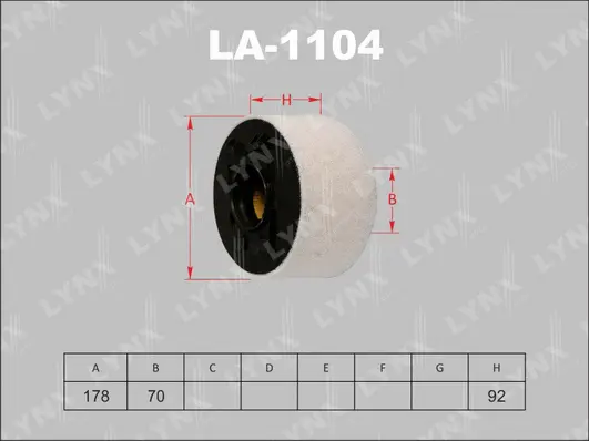 Filtre à air LYNXAUTO LA-1104