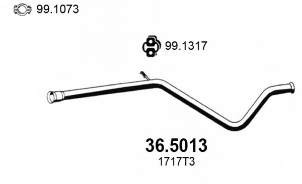 Tuyau d'échappement ASSO 36.5013