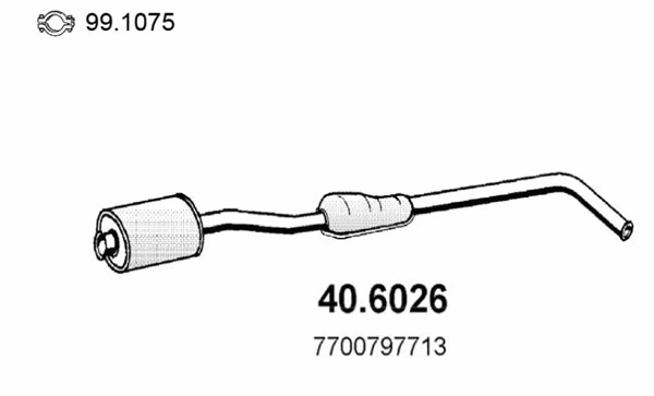 Silencieux central ASSO 40.6026