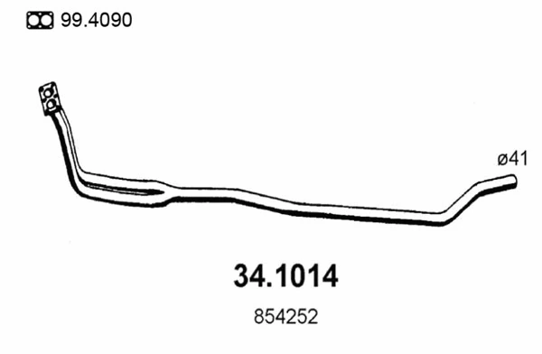 Tuyau d'échappement ASSO 34.1014