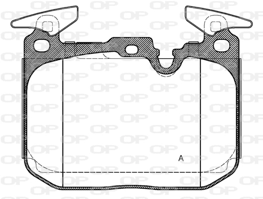 Kit de plaquettes de frein, frein à disque OPEN PARTS BPA1491.10