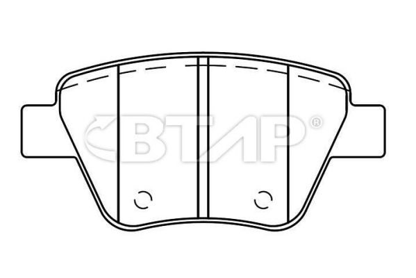 Kit de plaquettes de frein, frein à disque BTAP BVC206-065