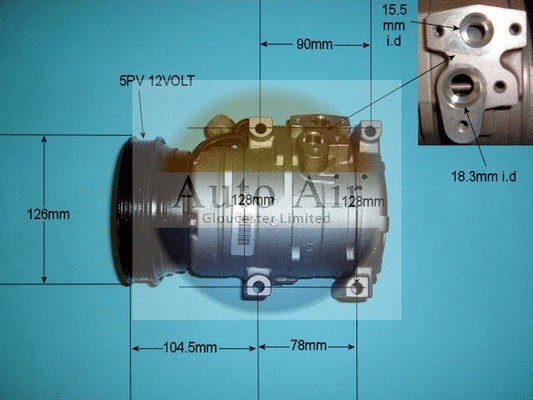 Compresseur, climatisation AUTO AIR GLOUCESTER 14-1009R