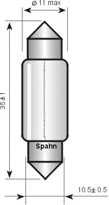 Ampoule, éclairage intérieur SPAHN GLÜHLAMPEN 5236