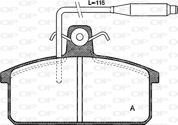 Kit de plaquettes de frein, frein à disque OPEN PARTS BPA0128.02