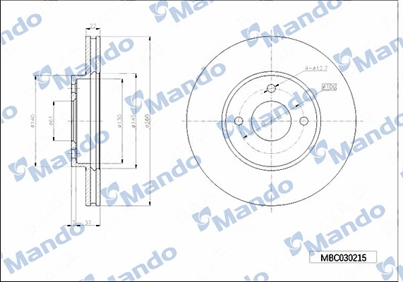 Disque de frein MANDO MBC030215