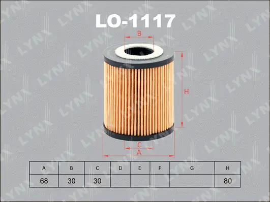 Filtre à huile LYNXAUTO LO-1117