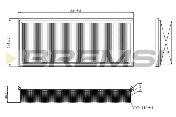 Filtre à air BREMSI FA1122