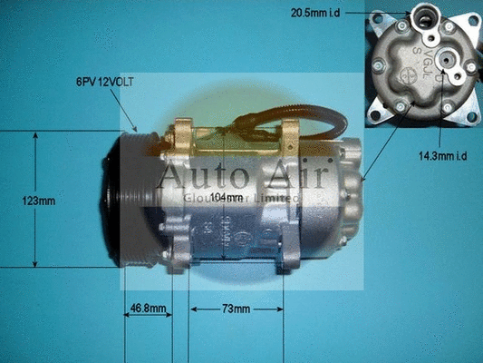 Compresseur, climatisation AUTO AIR GLOUCESTER 14-1437R