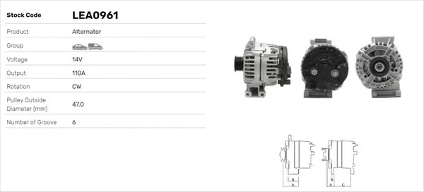 Alternateur LUSA LEA0961