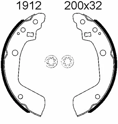Jeu de mâchoires de frein BSF 01912