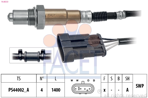Sonde lambda FACET 10.8533