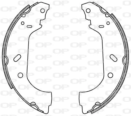 Jeu de mâchoires de frein OPEN PARTS BSA2158.00