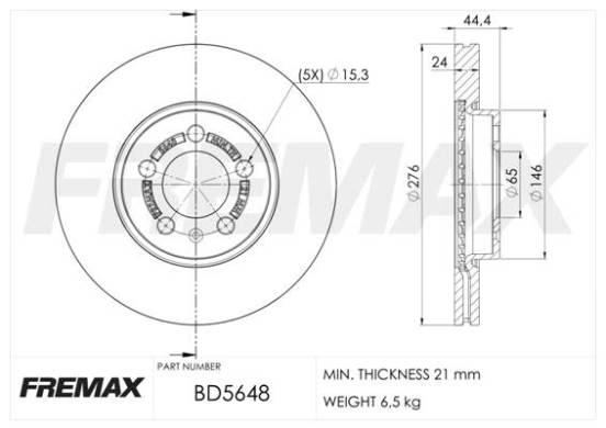 Disque de frein FREMAX BD-5648