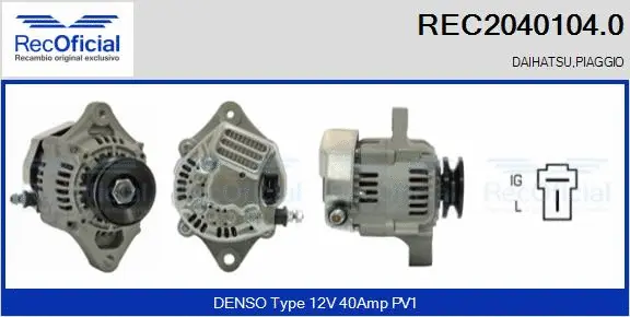 Alternateur RECOFICIAL REC2040104.0