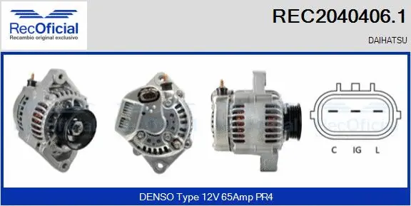 Alternateur RECOFICIAL REC2040406.1