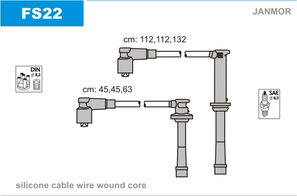 Kit de câbles d'allumage JANMOR FS22