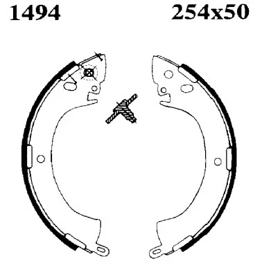 Jeu de mâchoires de frein BSF 01494