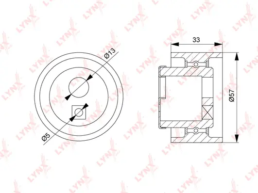 Poulie de tension, courroie crantée LYNXAUTO PB-1085