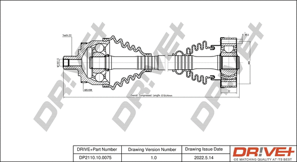 Arbre de transmission Dr!ve+ DP2110.10.0075