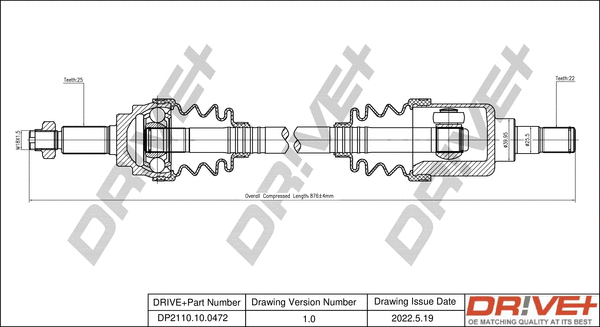 Arbre de transmission Dr!ve+ DP2110.10.0472