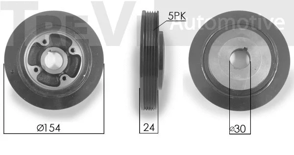 Poulie, vilebrequin TREVI AUTOMOTIVE PC1116