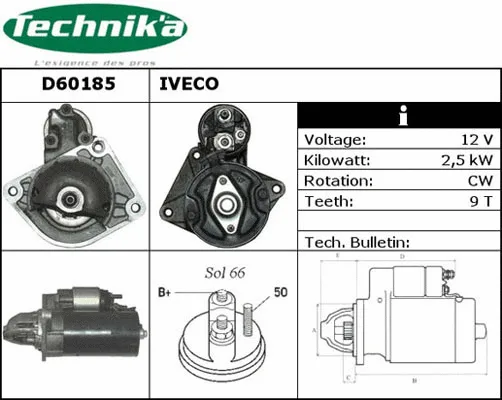 Démarreur Technika D60185